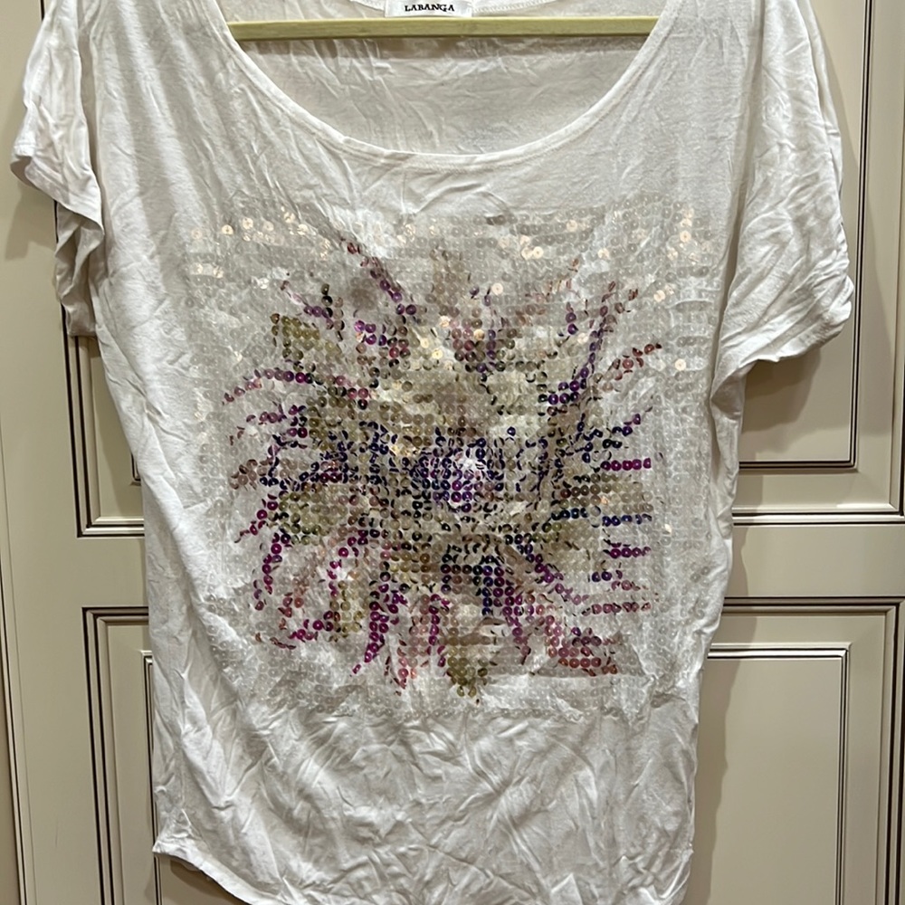 Heavily sequenced short sleeve top coat n excellent condition by Labanga